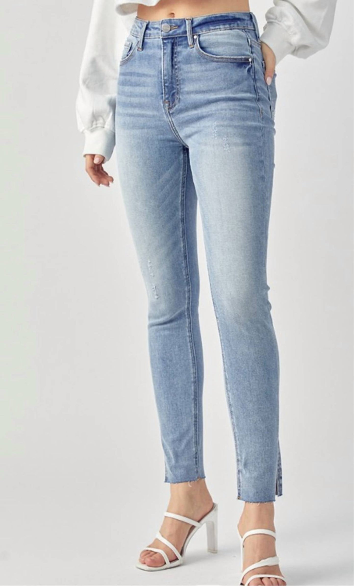 Risen - High Rise Relaxed Fit Skinny Jeans