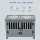 PawHut Large Elevated Dog Bowls with Storage Cabinet