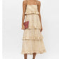 Oliphant - Tie Strap Ruffle Midi Dress