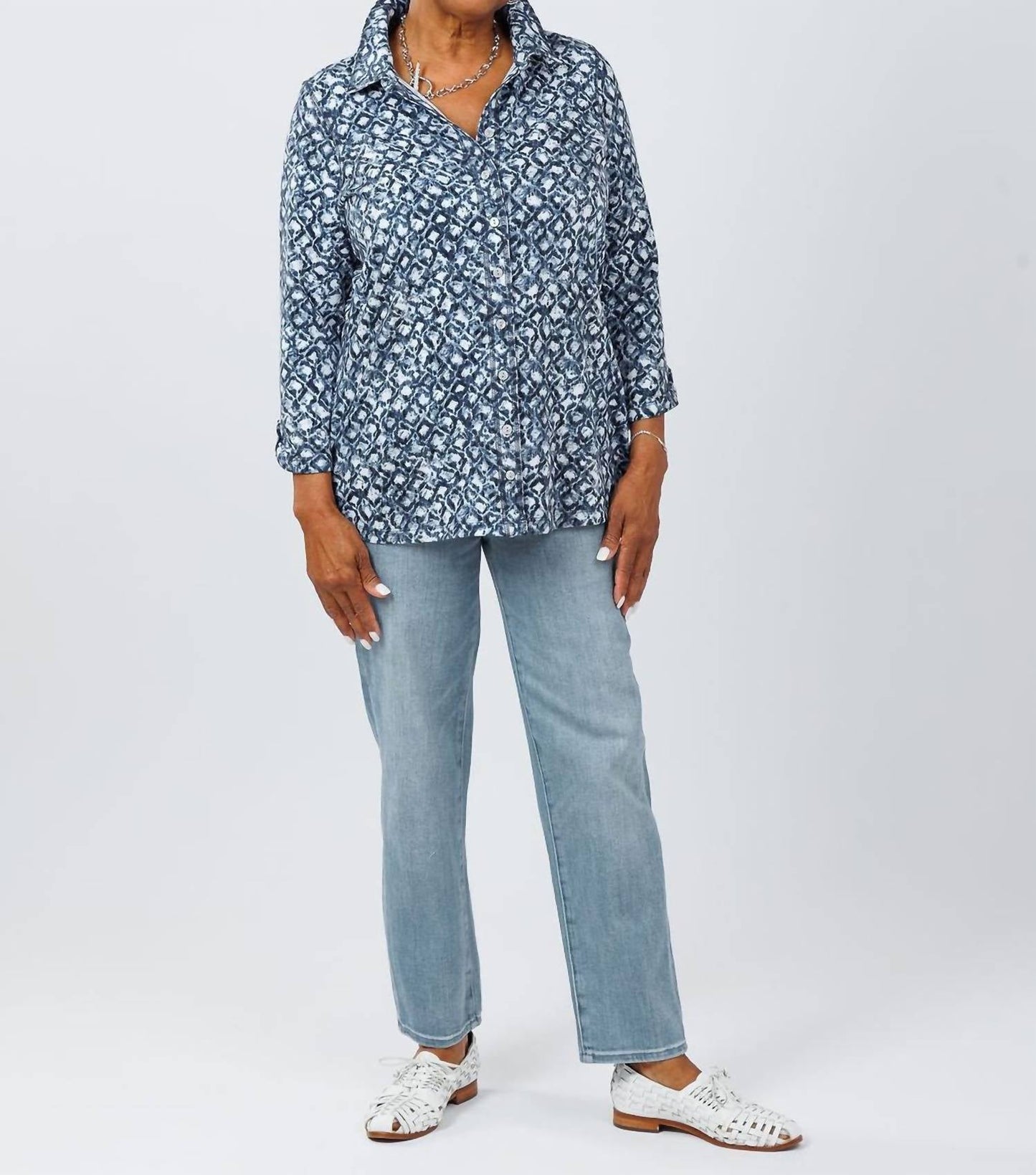 E.L.I. - Karen 3/4 Sleeve Shirt Jacket