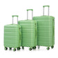 HIFINE Tourist 3-Piece Spinner Wheel Luggage Set in Green