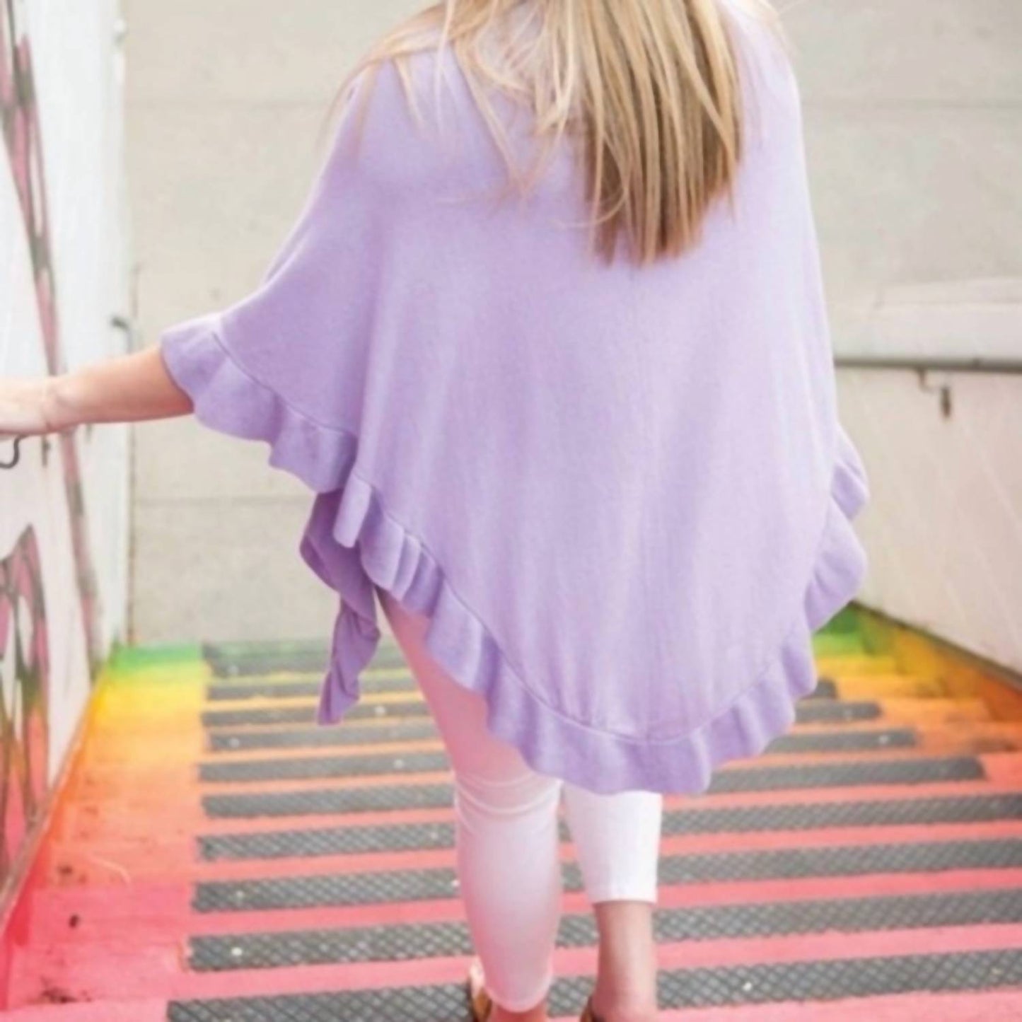 Top It Off - Ava Ruffle Cotton Knit Wrap