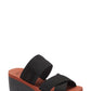 Fly London Yabo Black Leather Platform Slide Sandal