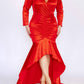 Karen T Design - Deep V Ruched Dress