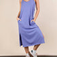 Very J - V Neck Sleeveless Casual Comfy Midi Dress