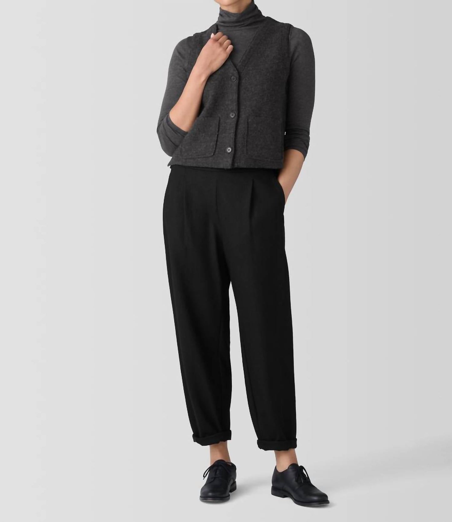 Eileen Fisher - Lightweight Boiled Wool Vest