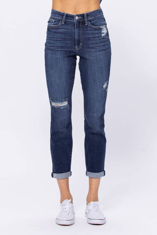Judy Blue - High Rise Destroyed Boyfriend Denim Jeans