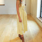 Soulofmu - Glow Drawstring V-neck Maxi Dress