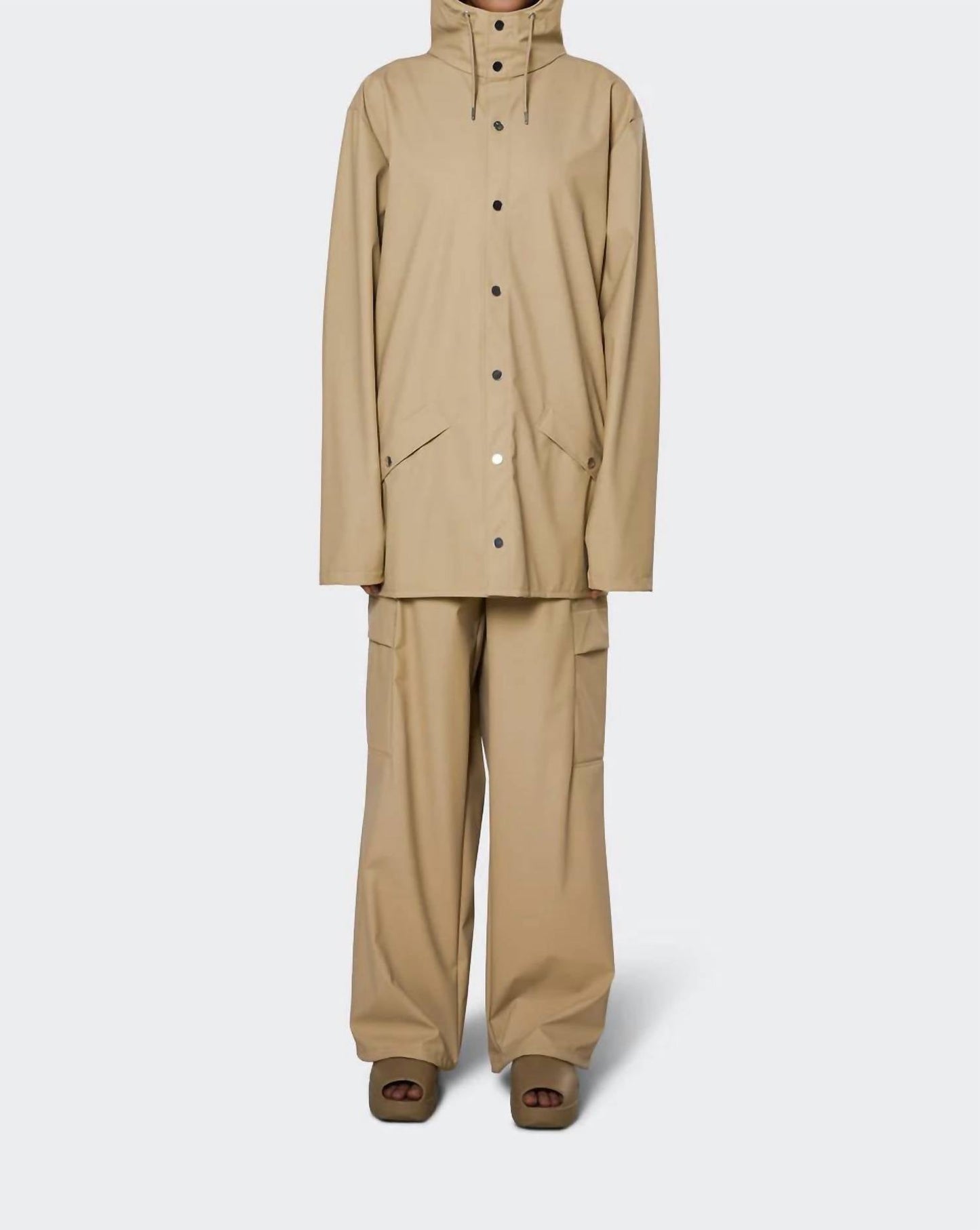 Rains - Snap Closure Raincoat Jacket