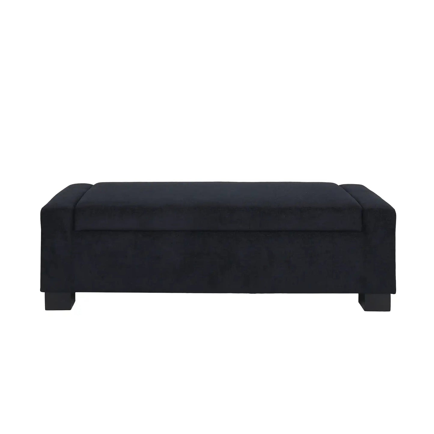 Textured Fabric Ottoman Bench With Hinged Lid