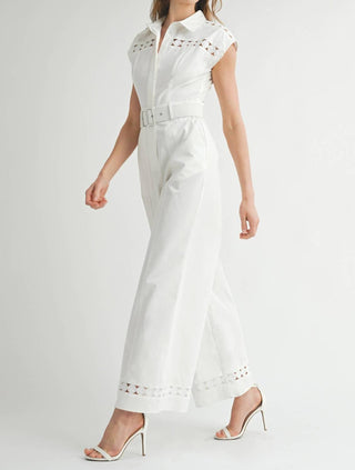 Eb Luxe - Embroidered Detailed Jumpsuit