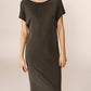 Grace & Mila - V-neck At The Back Peace Maxi Dress