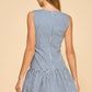 Tcec - Striped Ruffled Hem Mini Dress