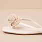 Billini - Idella Cream Crochet Rosette Flat Sandals