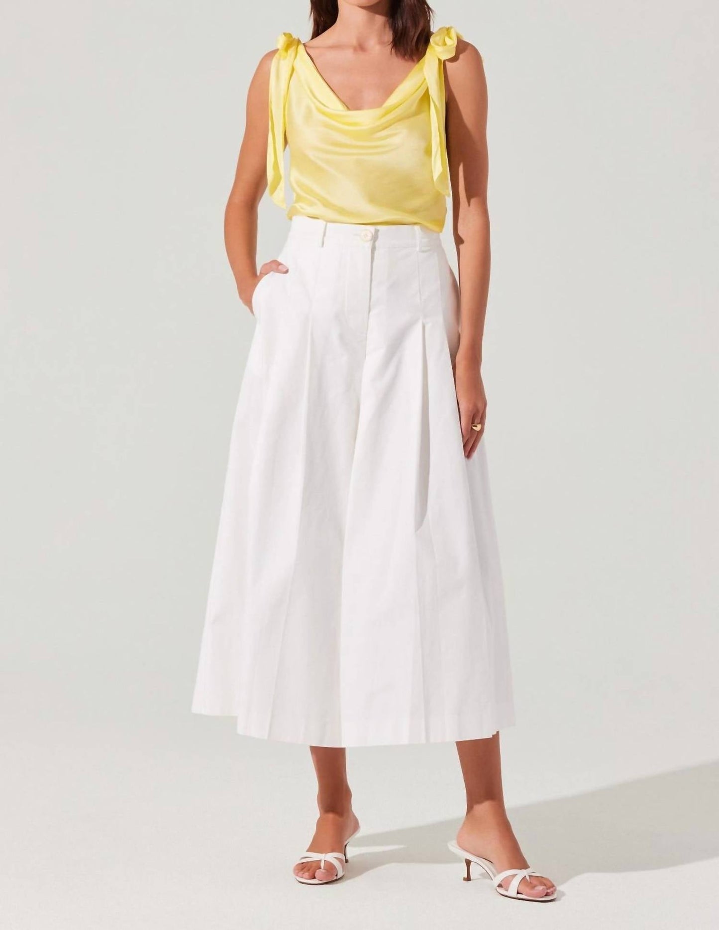 Astr - Andie Satin Cowl Neck Top