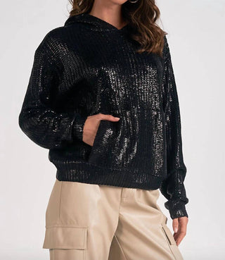 Elan - Metallic Sweater Hoodie