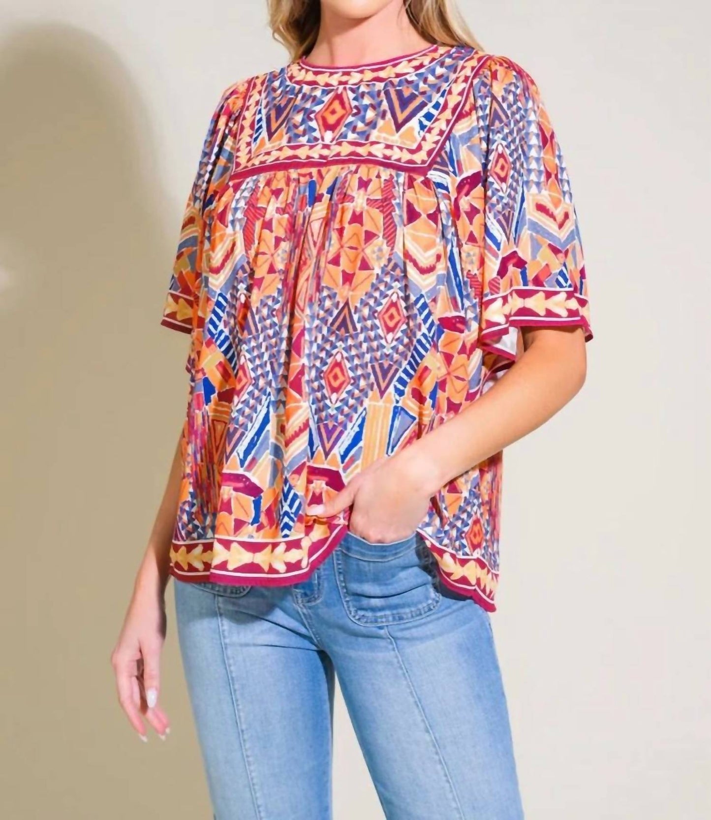 Flying Tomato - Sparkly Energy Woven Top