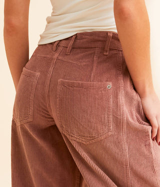 Free People - Good Luck Mid-rise Corduroy Barrel Pants