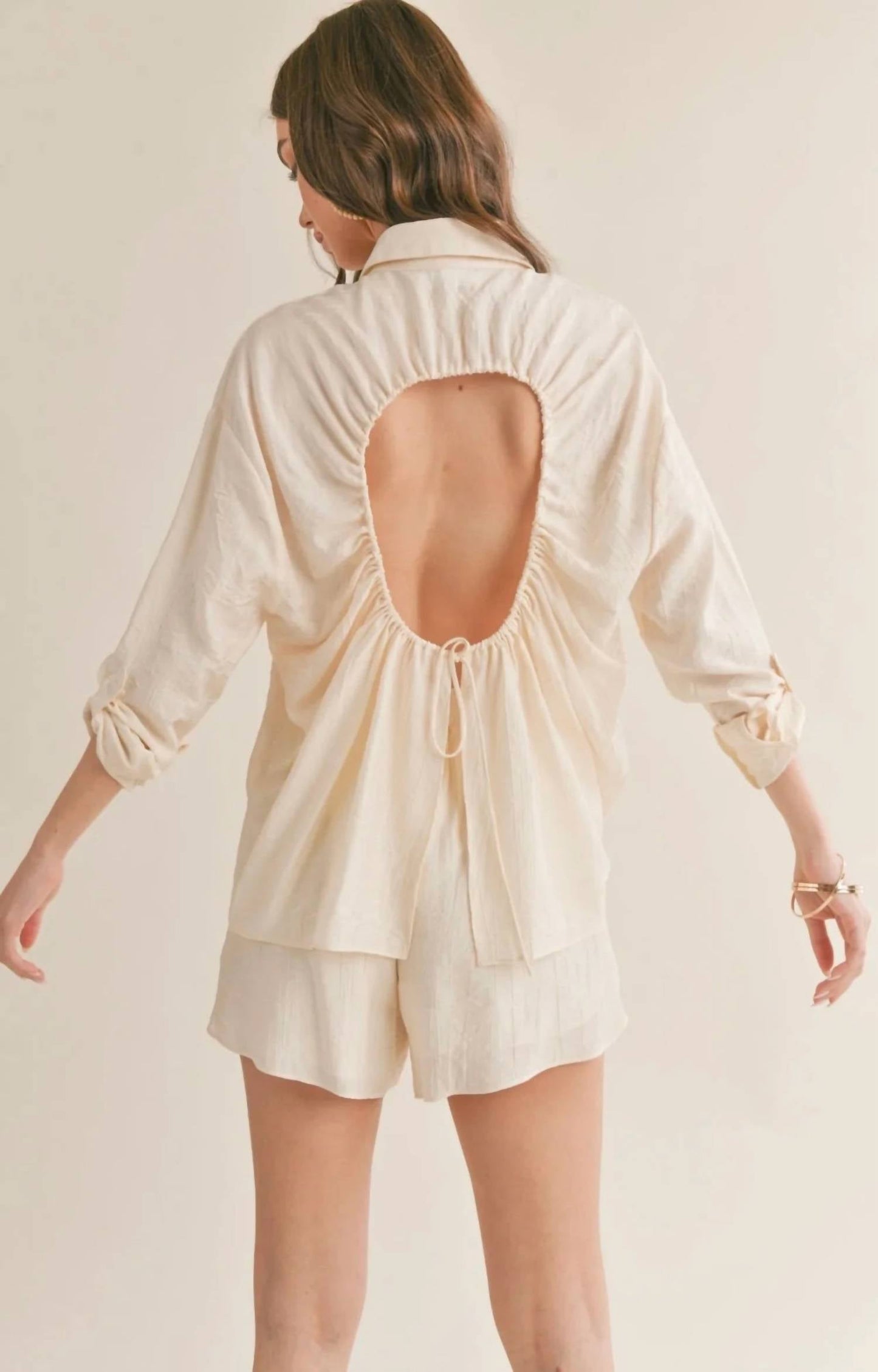 Sage The Label - Clementine Crush Cutout Back Shirt