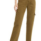 Free People Women's Ezra Cargo Nonstretch Jeans in Oregano, Size 25