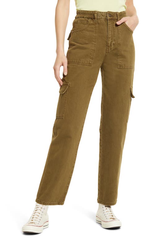Free People Women's Ezra Cargo Nonstretch Jeans in Oregano, Size 25