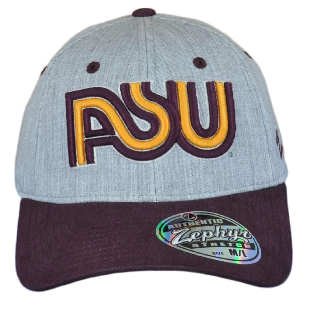 NCAA Zephyr Arizona Dun devils ASU Curved Flex Fit Stretch Hat Cap