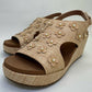 Corkys Footwear - Women's Carley Raffia Flower Wedge Sandal