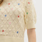 Entro - Diamond Pattern Pointelle Sweater