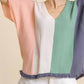 Umgee - Color Block Gauze Top