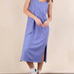 Very J - V Neck Sleeveless Casual Comfy Midi Dress