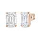 Diana M Jewels - 6.00 Cts Lab Grown Emerald Cut Stud Earrings