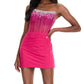 Ashleylauren - Strapless Beaded Mini Dress