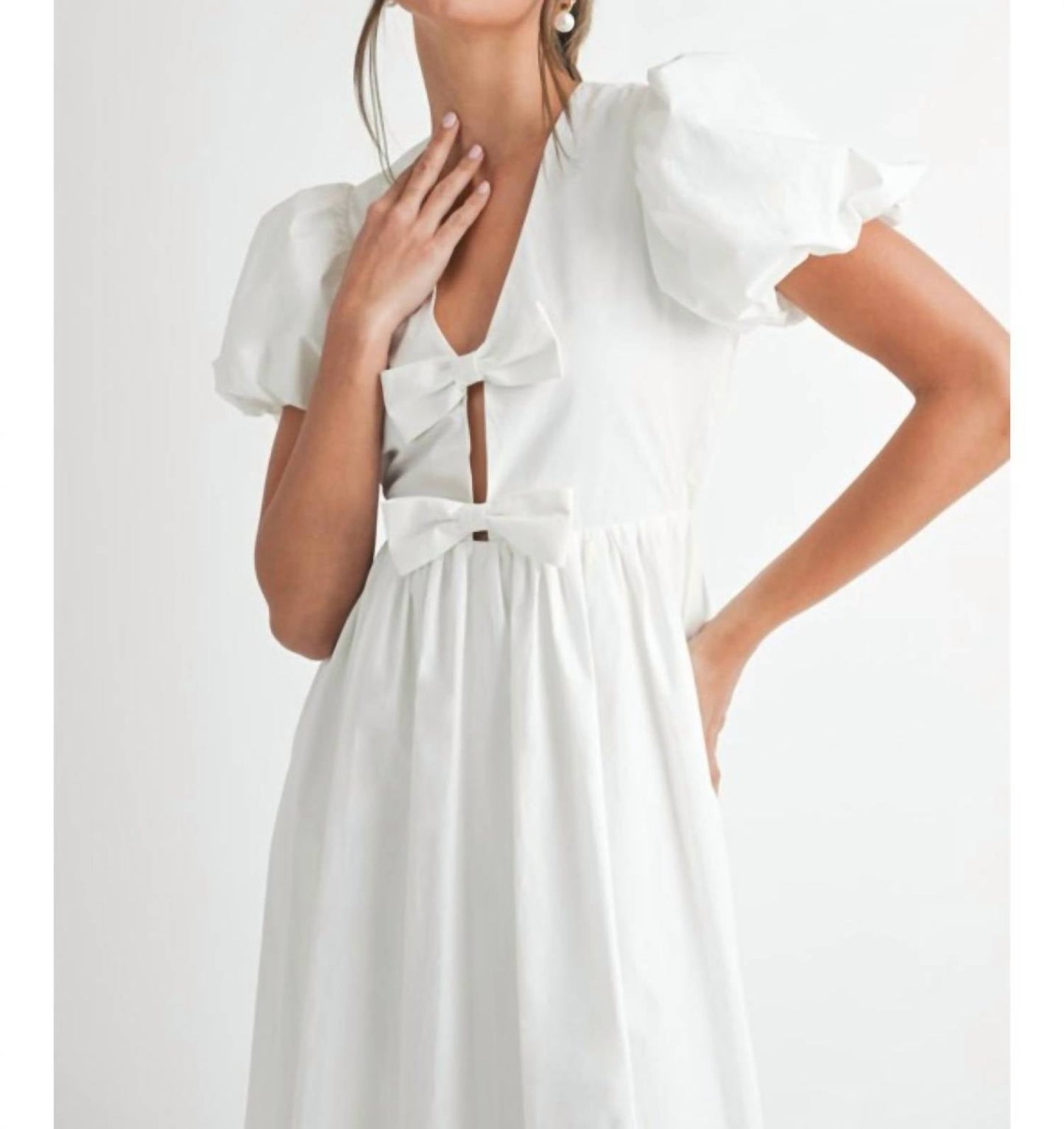 Endless Blu. - Women's Bow Midi Dress
