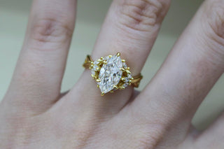 Allyanna Gifts - Women's Marquise Moissanite Cluster Ring