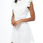 Adelyn Rae - Nisha Eyelet Embroidered Mini Dress