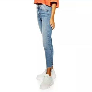 Topshop - Jamie Skinny Jeans High Rise Stretch Denim Chewed Hems