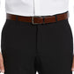 Perry Ellis Men's Leather Reversible Feather Stitch Edge Belt Black Size 36