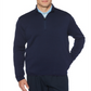PGA TOUR Men's Sweater Quarter-Zip Golf Pullover Blue Size Medium