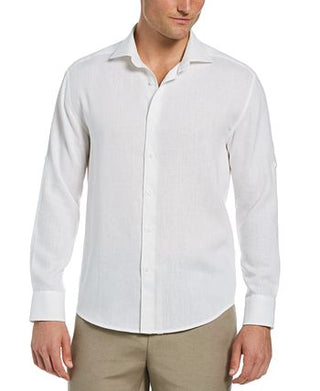 Cubavera Men's Travelselect Wrinkle Resistant Shirt White Size X-Large