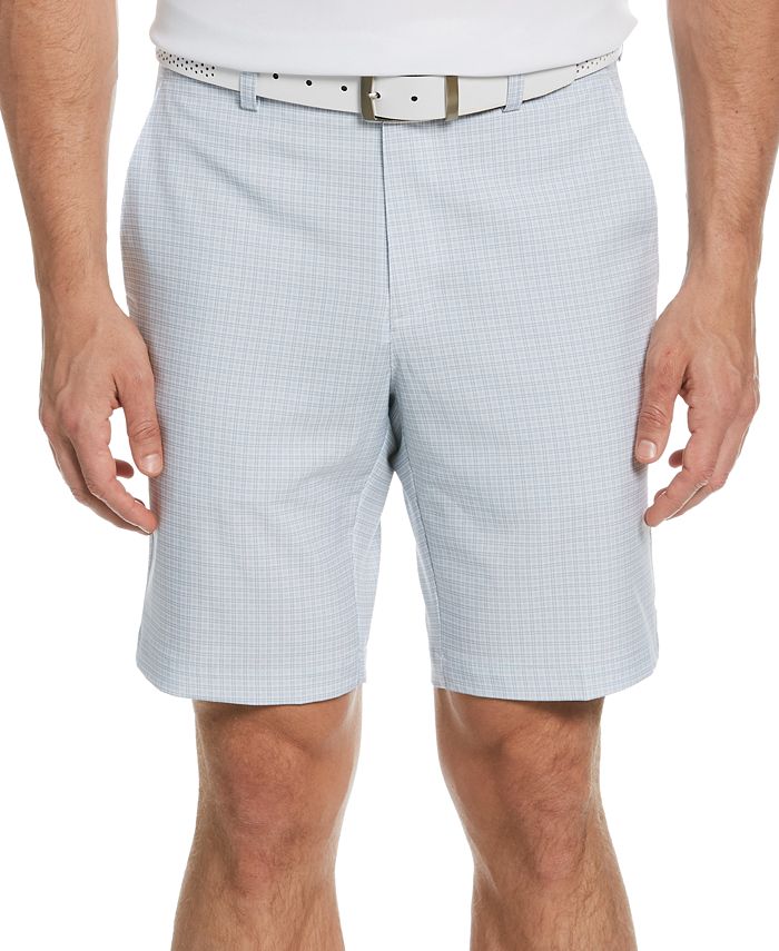 PGA Tour Men's Stretch Tonal Plaid Golf Shorts White Size 40