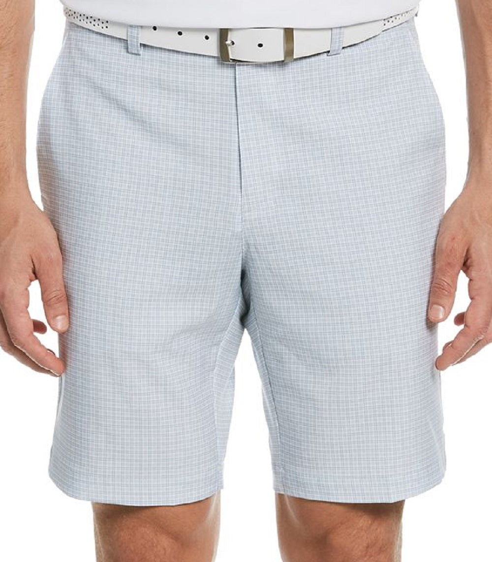 PGA Tour Men's Stretch Tonal Plaid Golf Shorts White Size 40