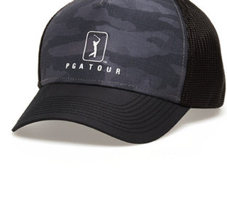 PGA Tour Men's Camouflage Trucker Hat Black Size Regular