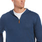 Cubavera Men's 1/4 Zip Heather Knit Hoodie Jacket Blue Size XX-Large