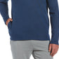 Cubavera Men's 1/4 Zip Heather Knit Hoodie Jacket Blue Size XX-Large