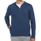 Cubavera Men's 1/4 Zip Heather Knit Hoodie Jacket Blue Size XX-Large