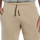 Cubavera Men's Solid Double Knit 9 Drawstring Shorts Beige Size X-Large