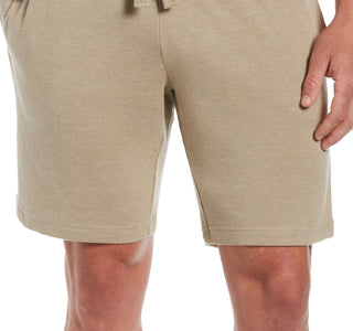 Cubavera Men's Solid Double Knit 9 Drawstring Shorts Beige Size X-Large