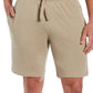 Cubavera Men's Solid Double Knit 9 Drawstring Shorts Beige Size X-Large