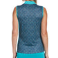PGA Tour Women's Mosaic Print Sleeveless Golf Top Blue Size XX-Large
