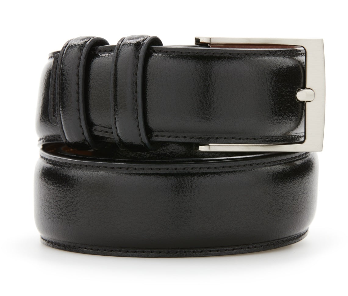 Perry Ellis Men's Leather Belt Black Size 34